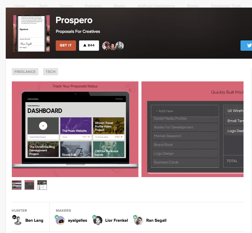 פרודאקט האנט ליאור פרנקל