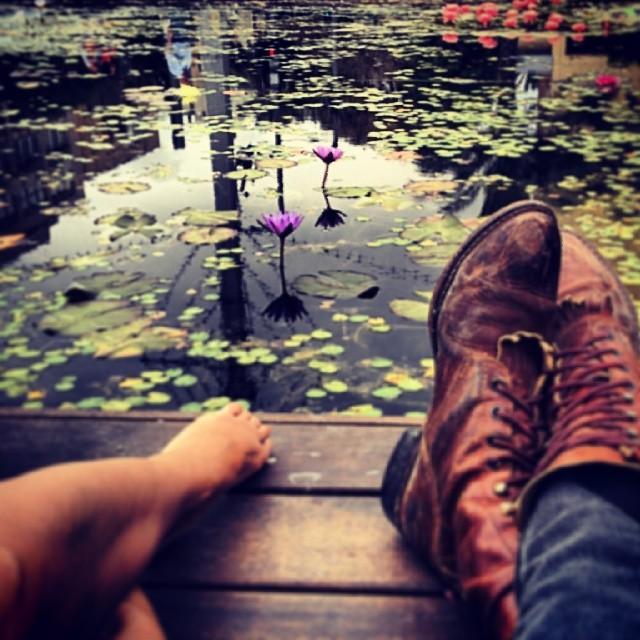 אם רק רוצים, אפשר למצוא בריכת דגים אפילו בעיר הגדולה - אני ומיצי חברה טובה נרגעים בשבת